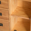 close up of cupboard on the Surrey Oak 3 Drawer Sideboard by Roseland Furniture