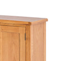 close up of oak tabletop on the Surrey Oak 3 Drawer Sideboard by Roseland Furniture