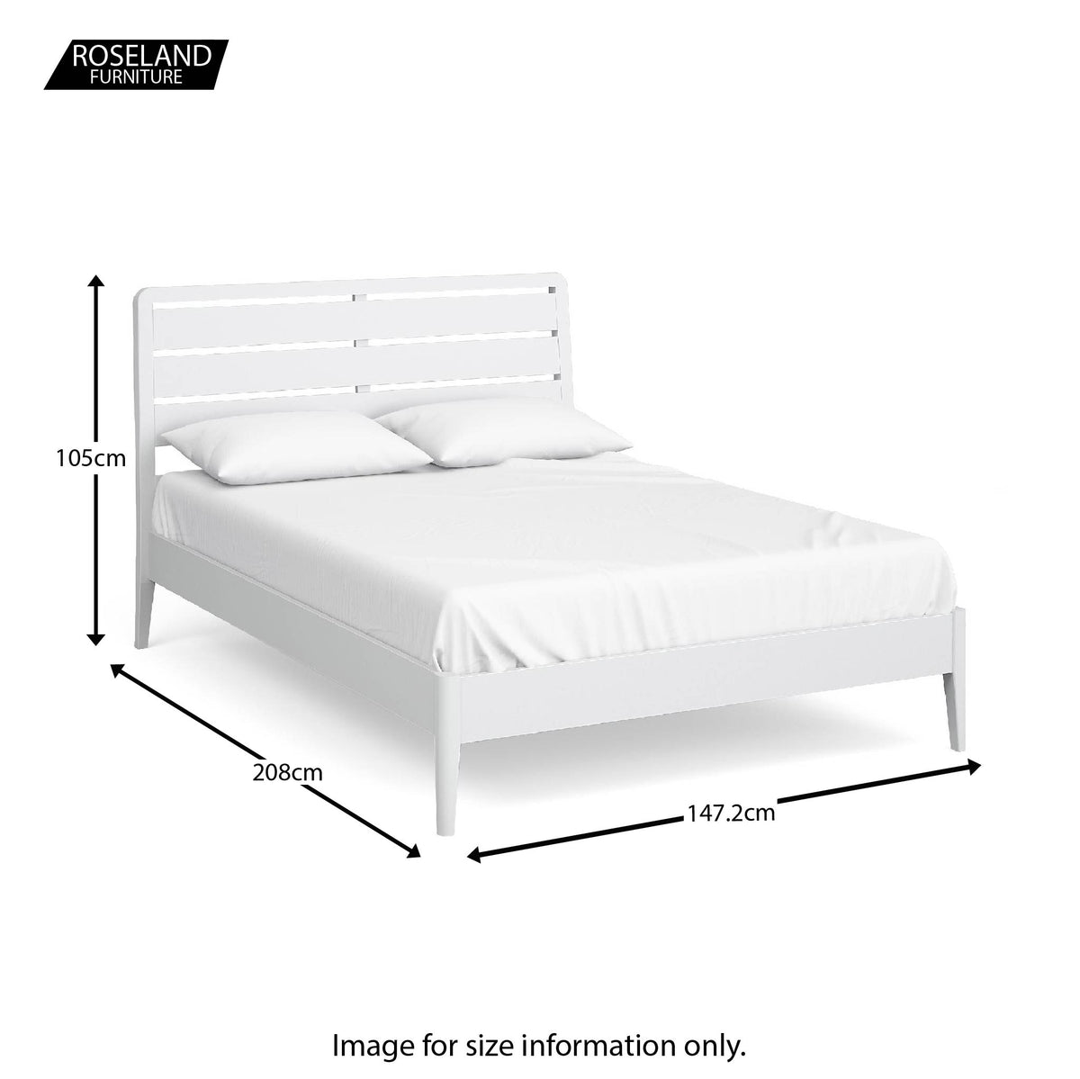 Chester White Bed Frame - Single, Double, King