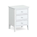 Chester White Bedside Chest of 3 Drawers by Roseland Furniture