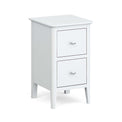 Chester White Narrow Bedside Drawers Table by Roseland Furniture