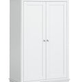 Chester White Double Wardrobe with Drawer - Close up of wardrobe doors