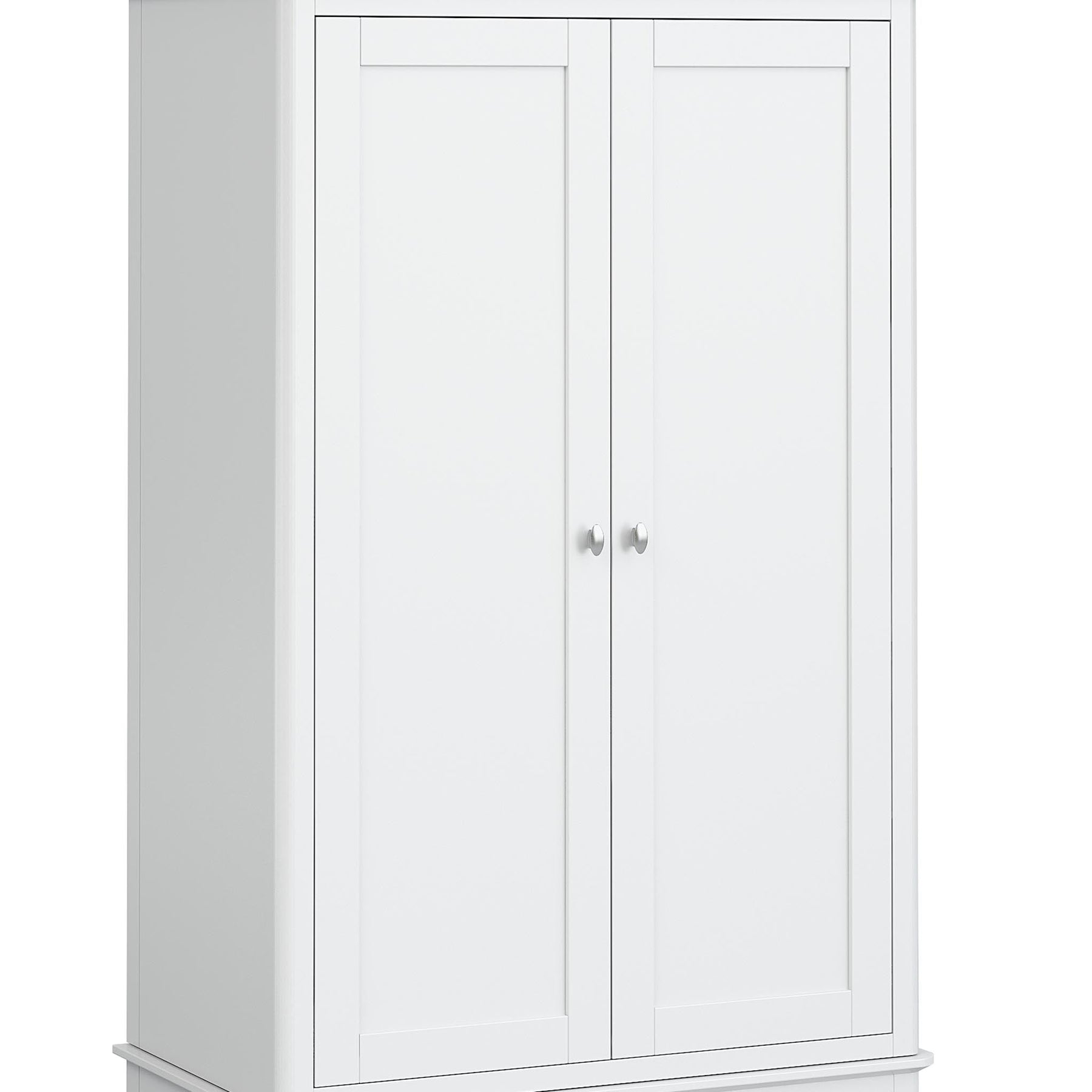 Chester White Double Wardrobe with Drawer - Close up of wardrobe doors