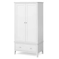 Chester White Double Wardrobe with Drawer - Side view