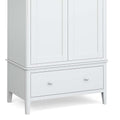 Chester White Double Wardrobe with Drawer - Close up of lower storage drawer