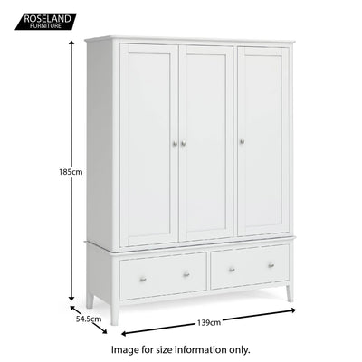 Chester Triple Wardrobe with Drawers