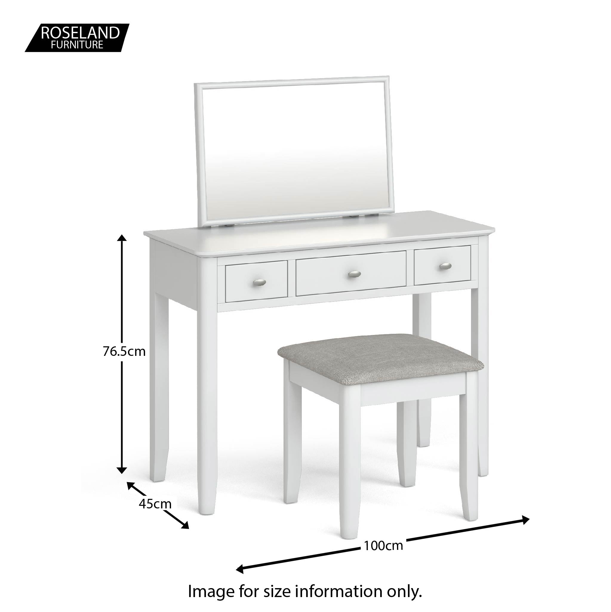 100cm white on sale dressing table