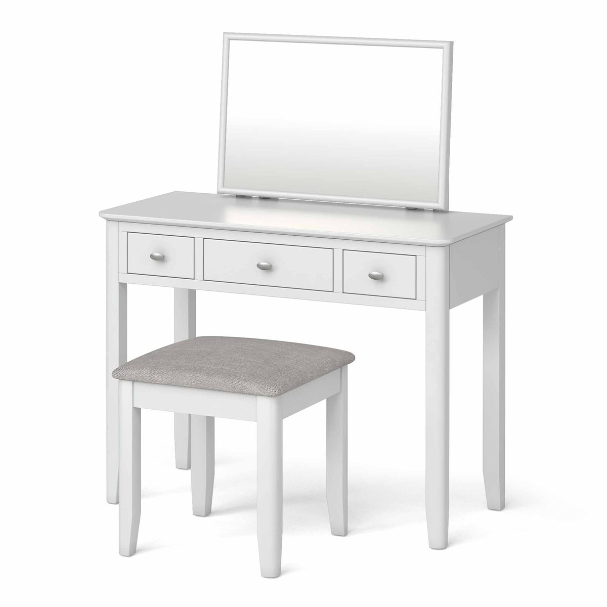 Chester White Dressing Table Set - Side view