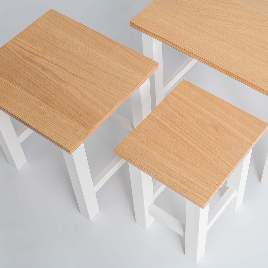 Farrow White Nested Tables