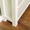 Farrow White Low Bookcase leg view