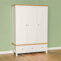 Farrow White Triple Wardrobe by Roseland Furniture