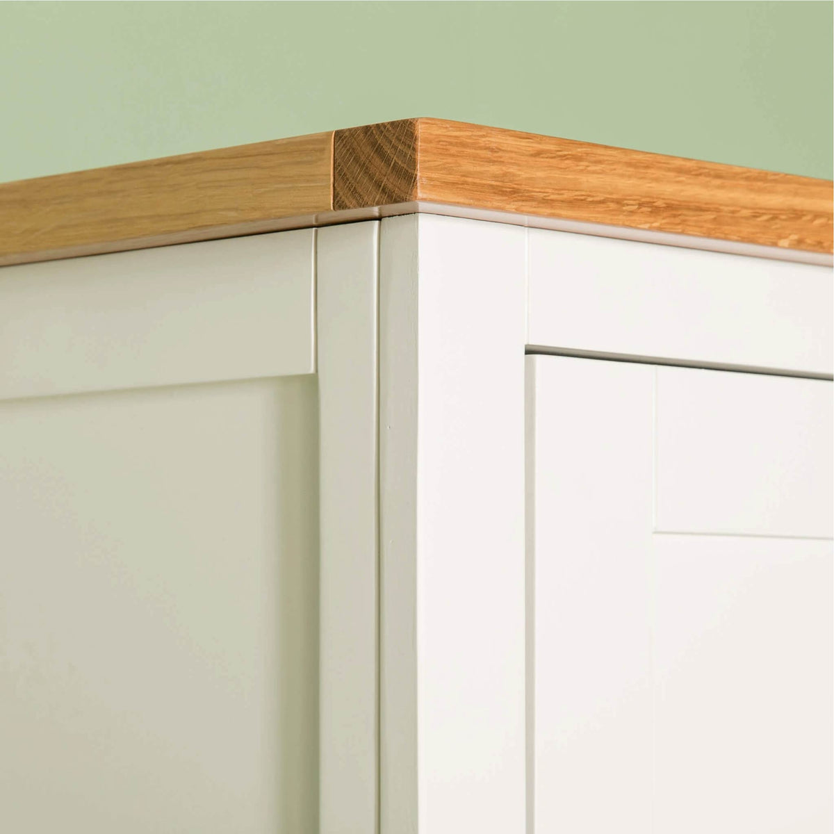 Farrow White Triple Wardrobe top front corner view