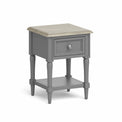 The Mulsanne Grey French Style Side Table with Storage from Roseland Furniture
