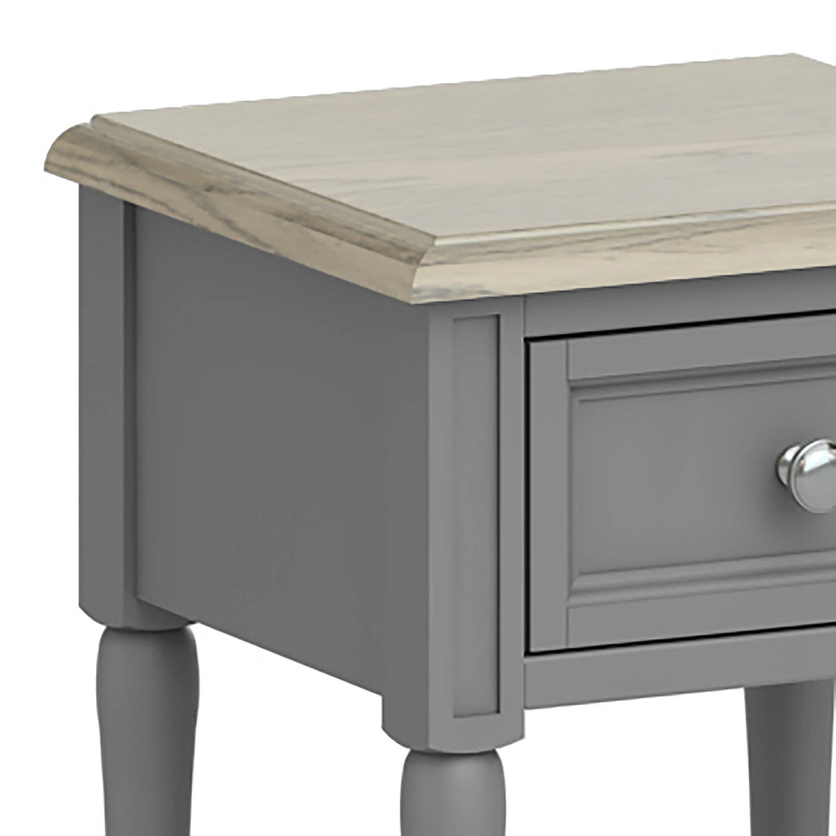 The Mulsanne Grey Side Table - Close Up of Top of Table