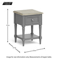 The Mulsanne Grey French Style Lamp Table with Drawer from Roseland Furniture