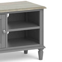 The Mulsanne Grey Small TV Unit - Close Up of  Shelves
