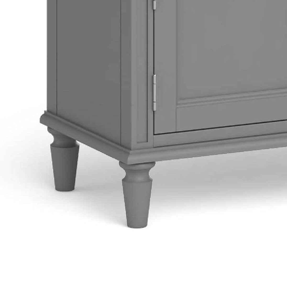 The Mulsanne Grey Small TV Unit - Close Up of Feet