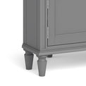 Mulsanne Grey 95cm Corner TV Stand - Close Up of Feet