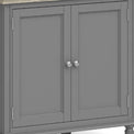 The Mulsanne Grey Wooden Corner Cupboard - Close Up of  Cupboard Doors