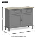 Dimensions - Mulsanne Grey Small Sideboard