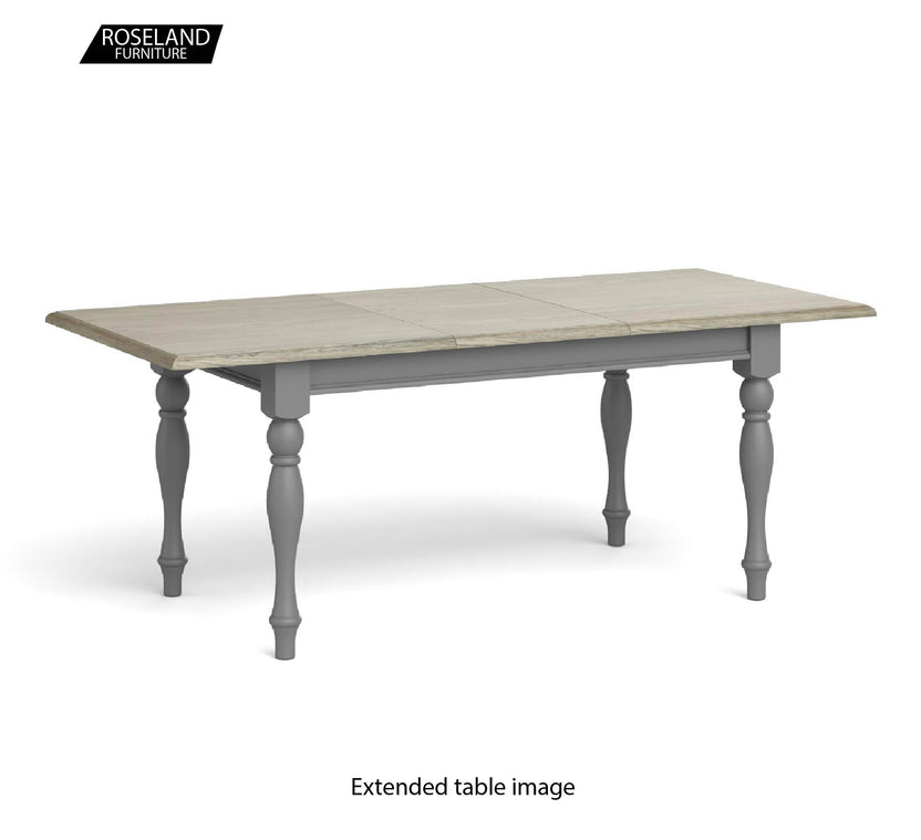 Mulsanne Grey Small Extending Dining Table Roseland Roseland Furniture