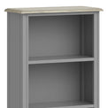 The Mulsanne Grey Slim Bookcase - Close Up of Top of Bookcase