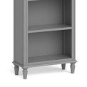 The Mulsanne Grey Slim Bookcase - Close Up of Base of Bookcase