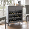 The Mulsanne Grey Wine Unit Cabinet - Lifestyle