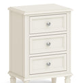 The Mulsanne Cream French Style Bedside Table with 3 Drawers - Close Up of Drawers