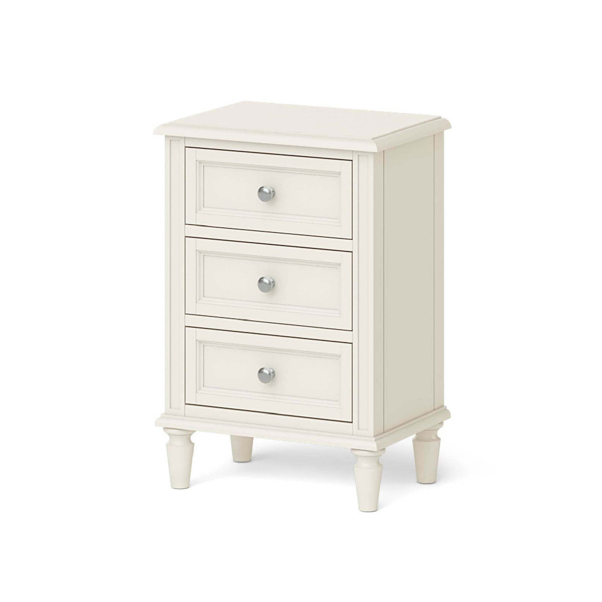 The Mulsanne Cream French Style Bedside Table with 3 Drawers