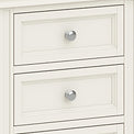 The Mulsanne Cream French Style Bedside Table with 3 Drawers - Close Up of Drawer