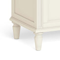 Mulsanne Cream Painted Ottoman Blanket Box - Close Up of Feet