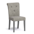 The Mulsanne Grey French Style Fabric Dining Chair from Roseland Furniture