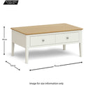 Windsor Cream Coffee Table Size Guide
