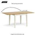 Windsor Cream Flip Top Dining Table - Table Mechanism