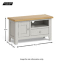 Dimensions - Lundy Grey Small TV Stand