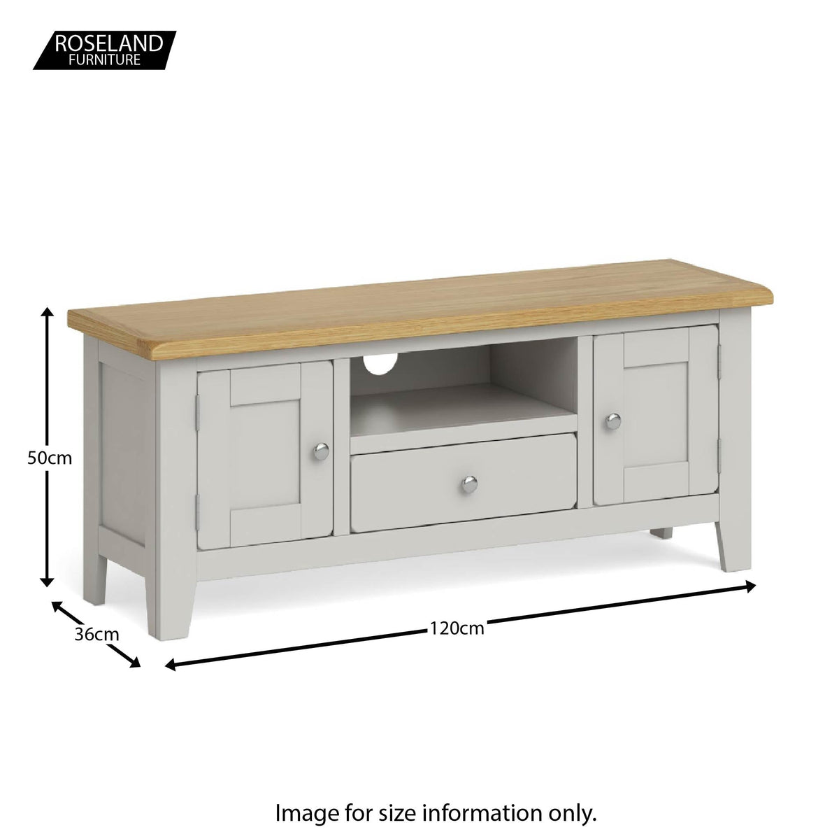 Dimensions - Lundy Grey Large TV Stand