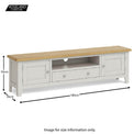 Dimensions - Lundy Grey Extra Large TV Stand