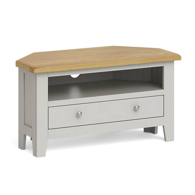 Lundy Grey 90cm Corner TV Stand