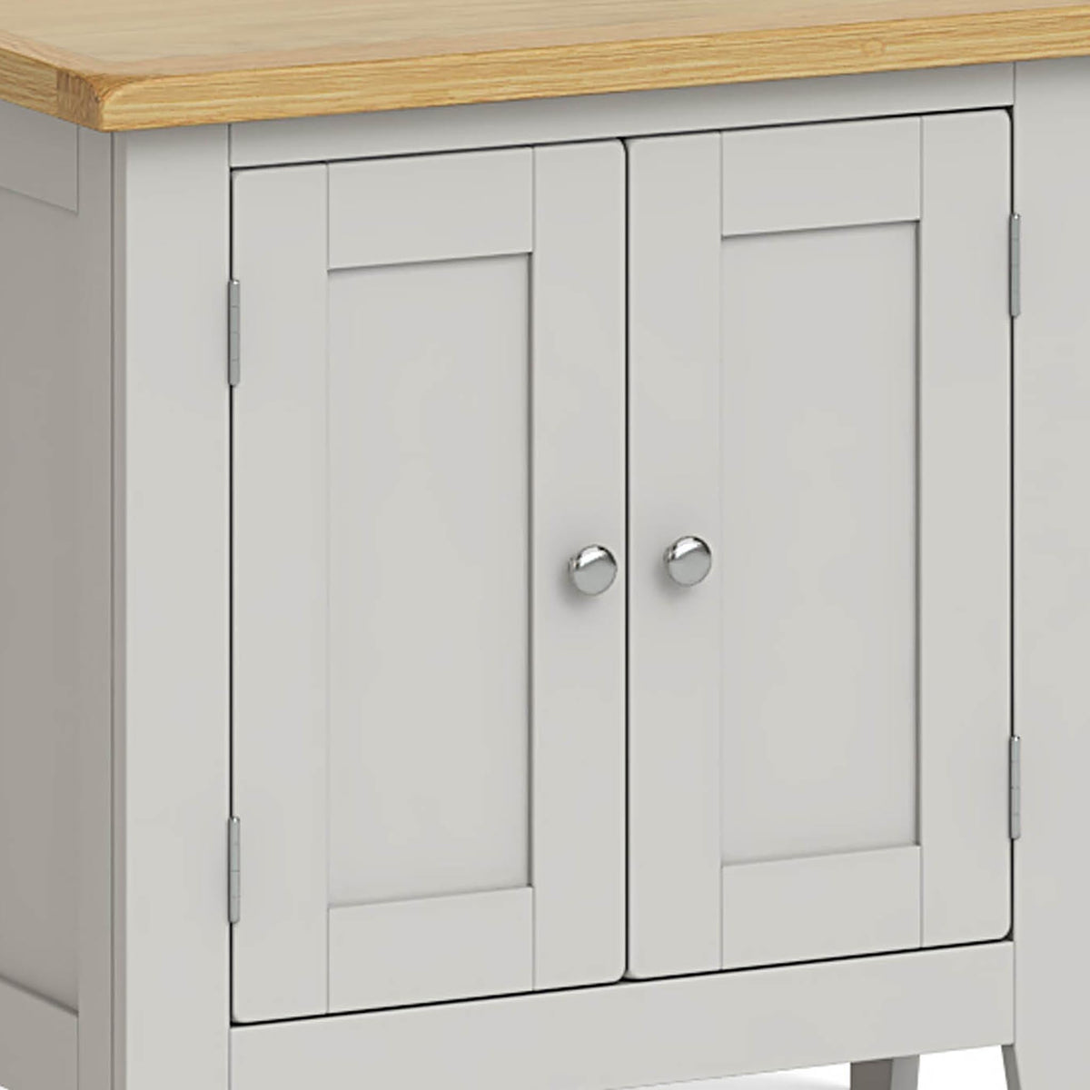 Lundy Grey Mini Cupboard - Close Up of Cupboard