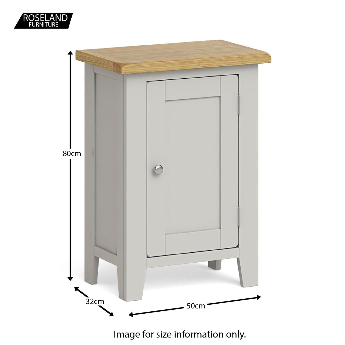Lundy Grey Single Cabinet - Size guide