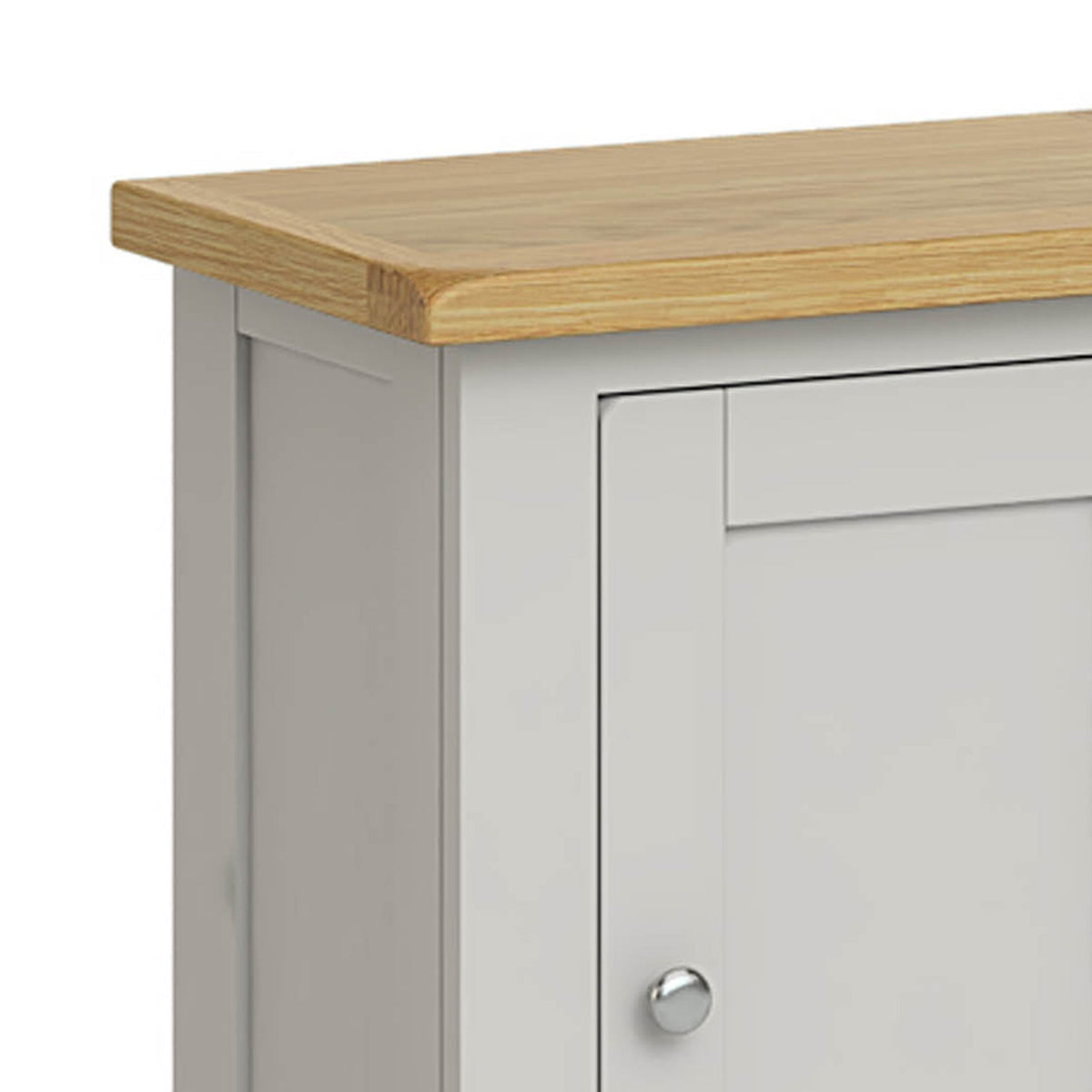 Lundy Grey Single Cabinet - Close Up of Top Corner