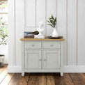 Lundy Grey Small 2 Door Sideboard - Lifestyle view