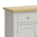 Lundy Grey Small 2 Door Sideboard - Close Up of Drawer