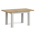 Lundy Grey Compact Extending Dining Table - Extended view