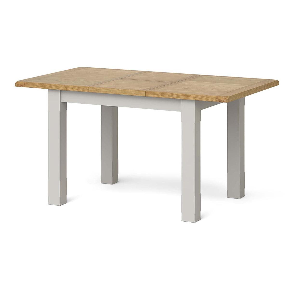 Lundy Grey Small Extending Oak Topped Dining Table
