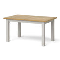 Lundy Grey Small Extending Oak Topped Dining Table - Closed