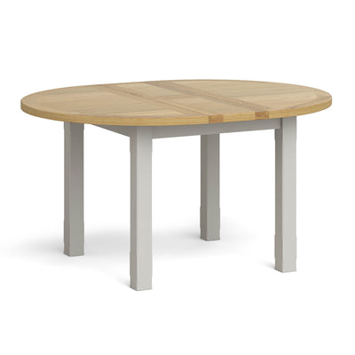 Lundy Grey Round Extending Dining Table