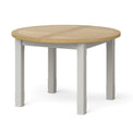 Lundy Grey Round Extending Dining Table by Roseland Furniture