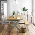 Lundy Grey Dining Chair - Lifestyle view